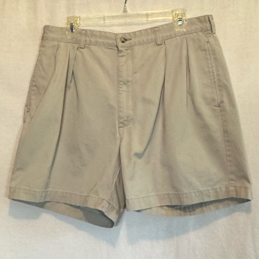 F-193 Men’s Polo Ralph‎ Lauren Cream Pleated Chino Summer Shorts Size 36